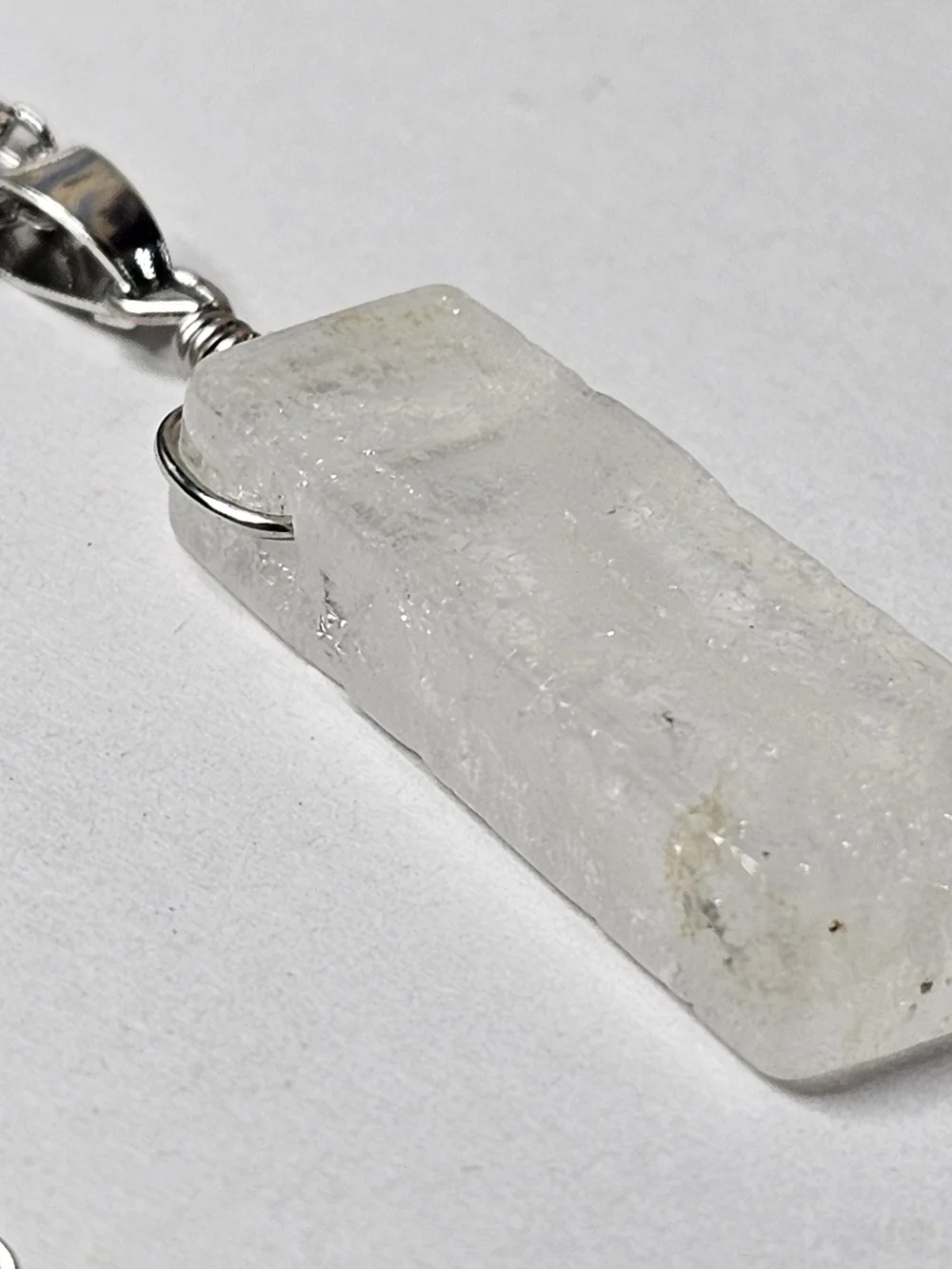 Sterling Silver Quartz Pendant Necklace - Unbranded MEN/WOMEN
